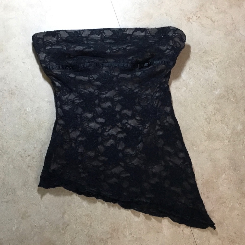 Speechless medium black lace top
